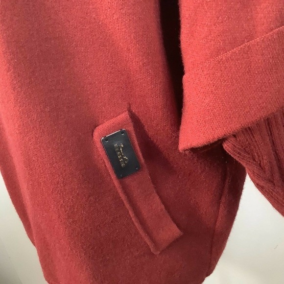 WOMENS Bocuse d'Or Sweater Tight Knit Burgundy Long Sleeve Fits M/L Pockets - Picture 7 of 10